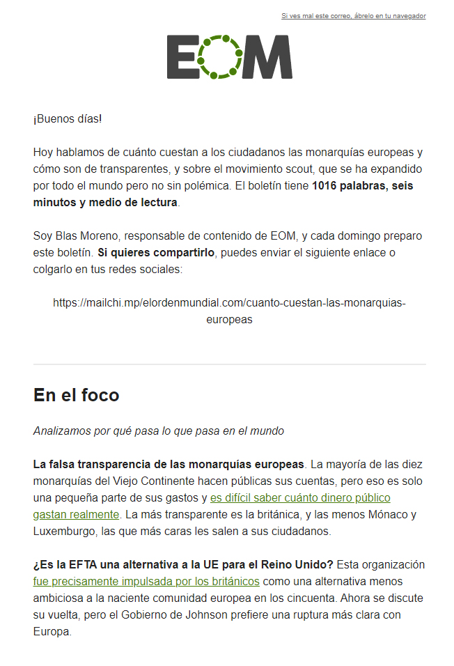 Newsletter de EOM