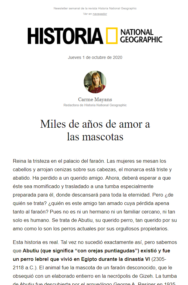 Newsletter de National Geographic