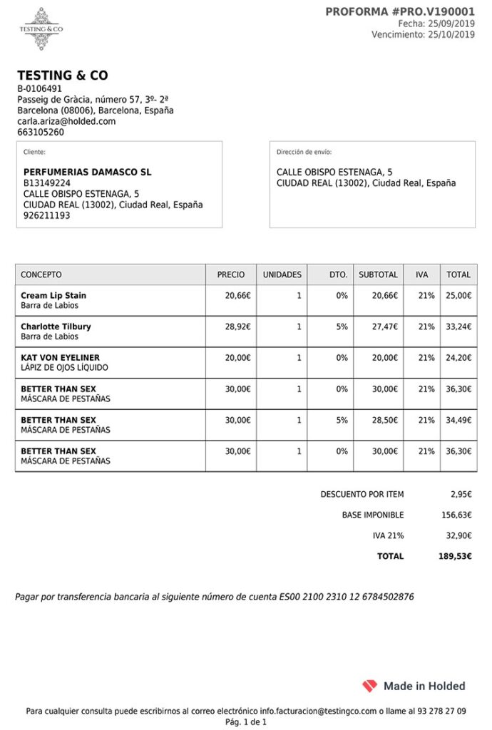 factura proforma