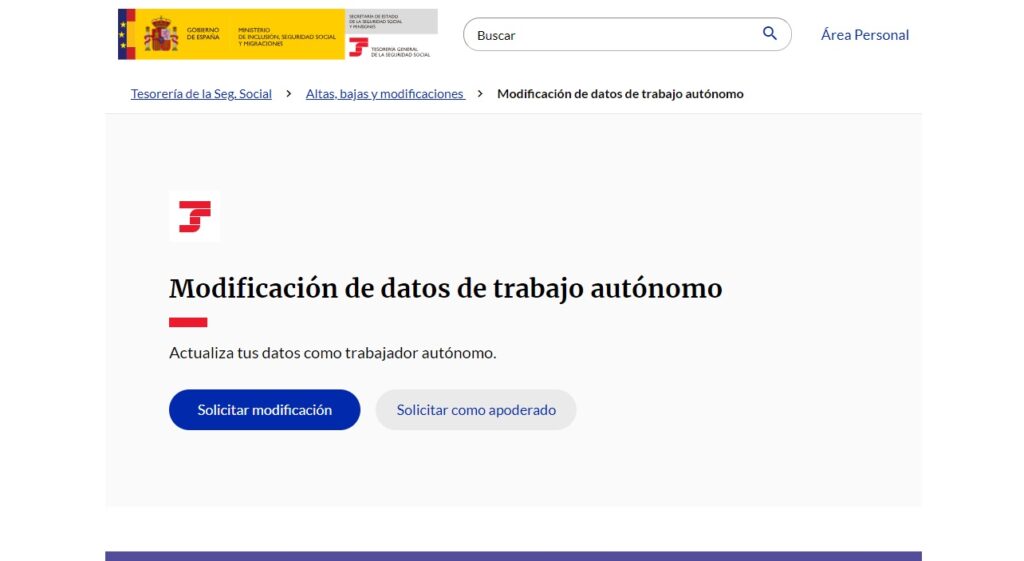 Paso 5: solicita la modificación