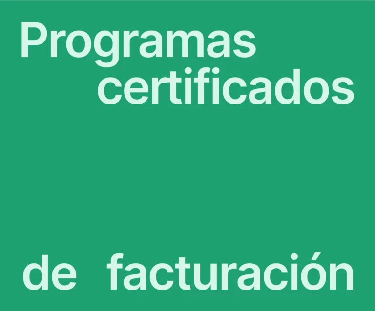 programas de facturación certificados